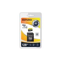 Карта памяти microSDXC 128 Гб Exployd, Class10, UHS-1 Elite SD 45 MB/s, с адаптером