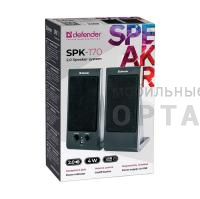 Активная система DEFENDER, 2.0, SPK-170, USB, чёрная (1/40)
