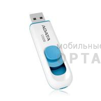 Флешка USB 16 Гб A-Data  C008  белый/синий Флешка USB 16 Гб A-Data  C008  белый/синий