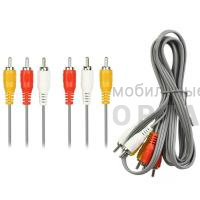 Кабель соединительный Smartbuy 3хRCA (M) - 3хRCA (M), 3 м. (1/125)