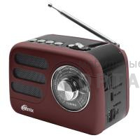 Радиоприемник трёхдиапазонный RITMIX RPR-033 CHOCOLATE, Bluetooth v.5.3, USB флэш/microSD, MP3, вход USB Type-C, шоколадный(1/30)