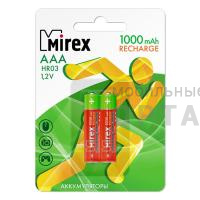 Аккумулятор Ni-MH Mirex HR03 / AAA 1000mAh 1,2V 2 шт (2/20/100), ecopack Аккумулятор Ni-MH Mirex HR03 / AAA 1000mAh 1,2V 2 шт (2/20/100), ecopack