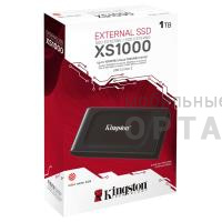 Внешний SSD  Kingston 1 TB  XS1000, чёрный, USB 3.2 Gen 2x2, Type-C